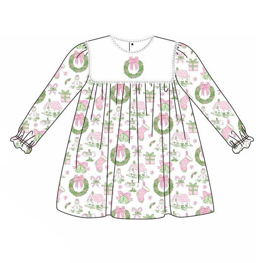 6.13GLD1134 Christmas gift doll collar long-sleeved dress
