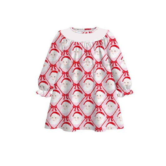 6.14GLD1136 Santa Claus doll collar long sleeve dress