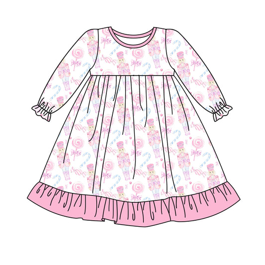 6.16GLD1139 Pink Lollipop Long Sleeve Dress