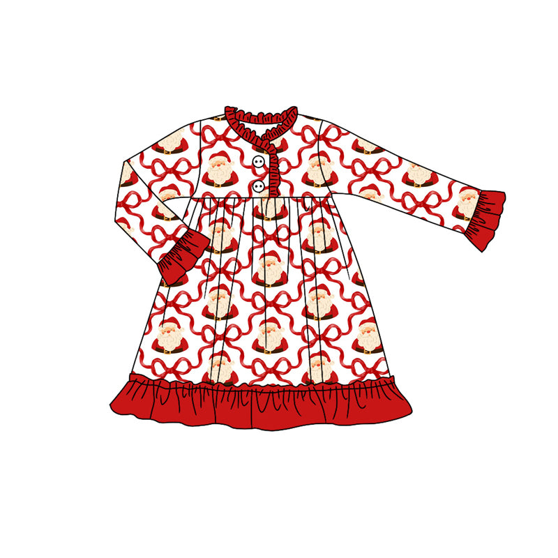 6.24 GLD1160 Santa Claus red long-sleeved dress