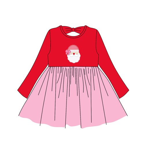 6.24 GLD1161 Santa Claus mesh long-sleeved dress