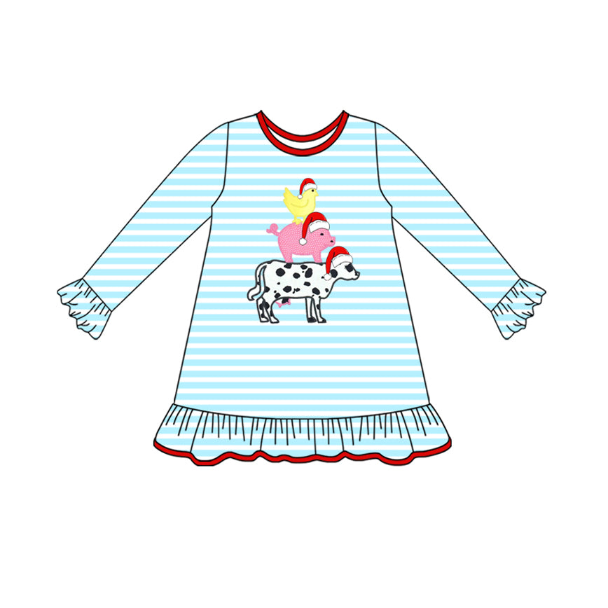 7.17BLP1200 Cow long-sleeved dress
