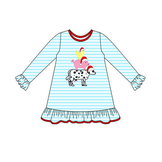 7.17BLP1200 Cow long-sleeved dress