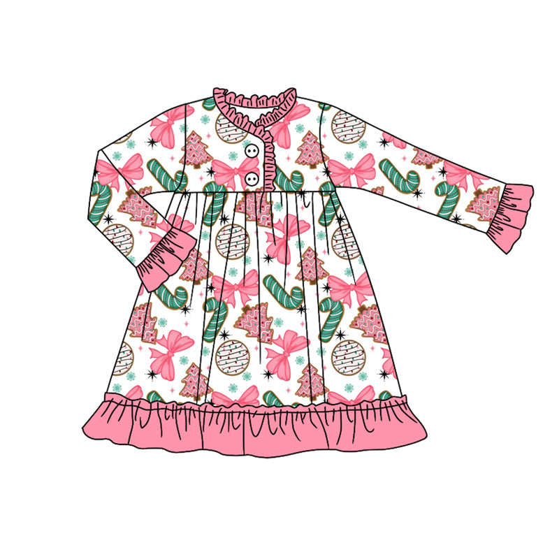 7.28GLD1229 Bow Christmas Tree Dress