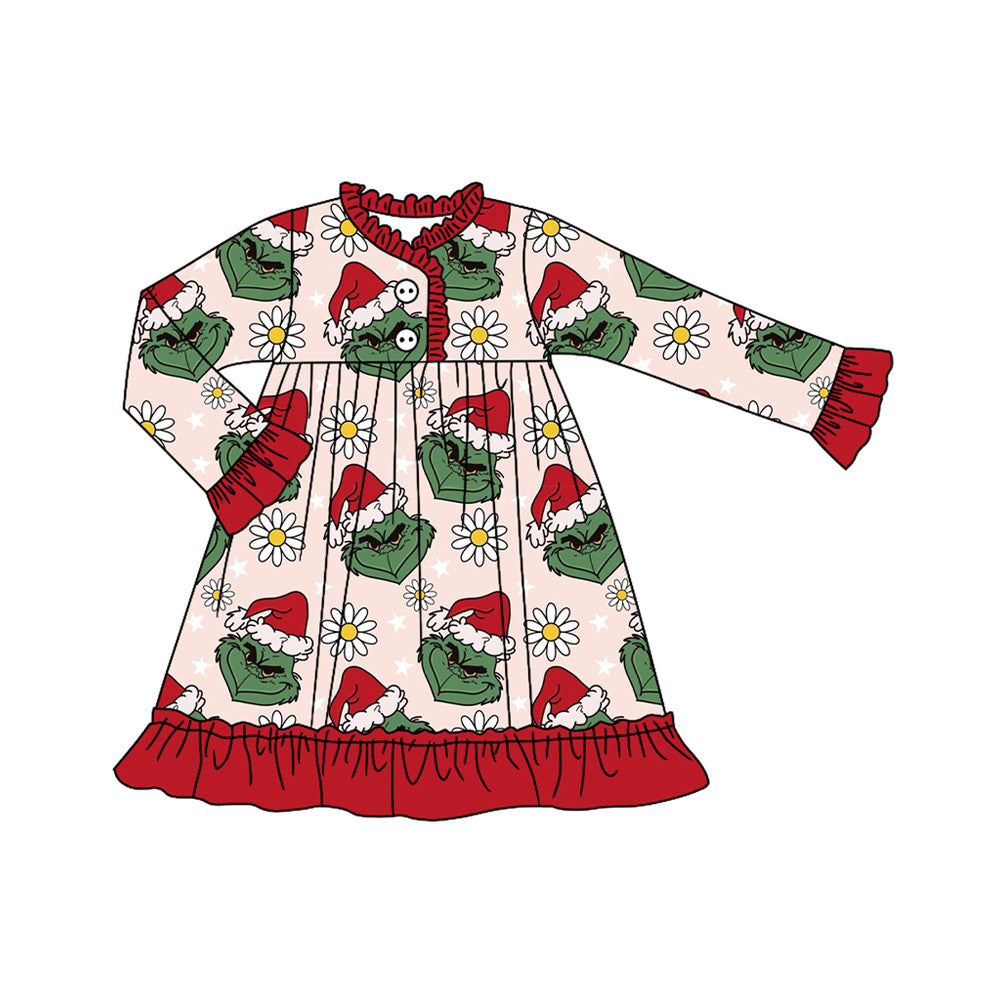 7.28GLD1230grinch long-sleeved dress