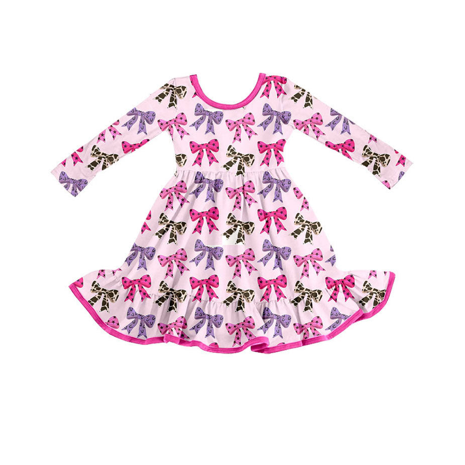 X820 GLD1275 Colorful Bow Dress