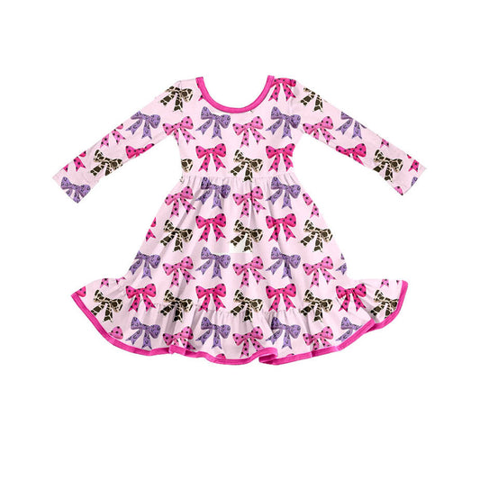 X820 GLD1275 Colorful Bow Dress