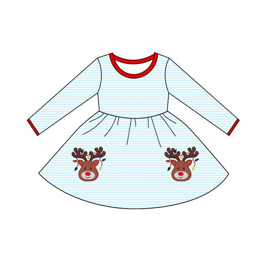 X905 GLD1293 Elk Long-Sleeved Dress