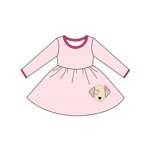 X910 GLD1298 Pink Puppy Dress