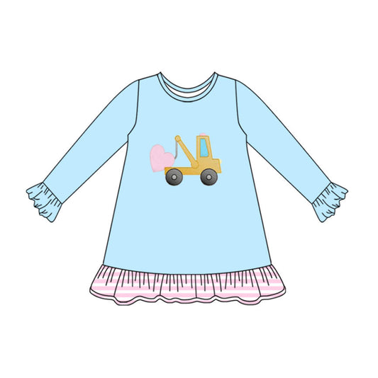 X925 GLD1348 Tractor Long-Sleeved Dress