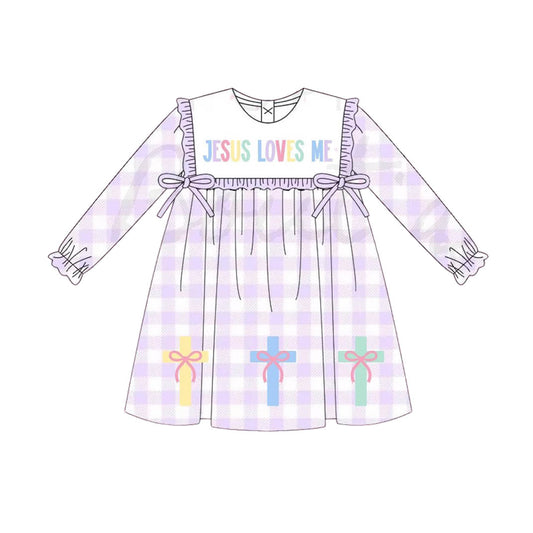 X926 GLD1356 Easter Purple Dress