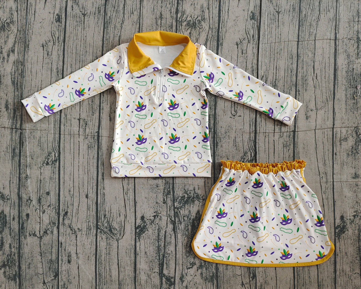 X11.11 GLD1370 Mask Long-Sleeve Yoga Set