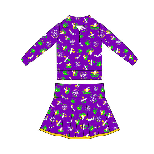 X10.21  GLD1403 Purple Carnival Mask Yoga Wear