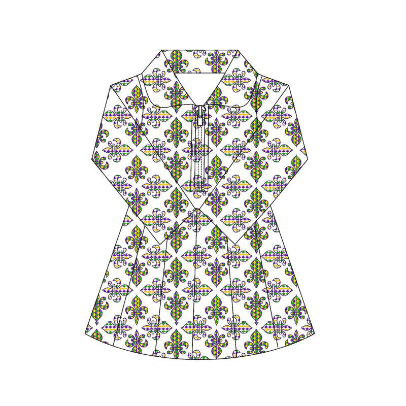 X10.21 GLD1405 Carnival Zipper Yoga Dress