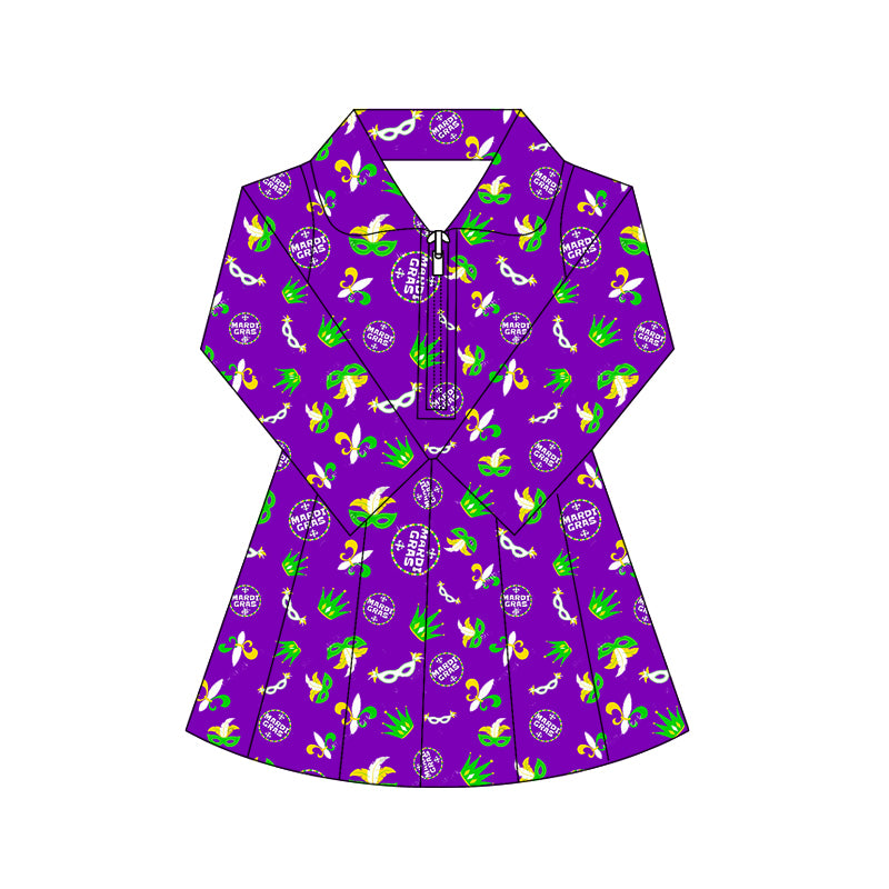 X10.21 GLD1413 Purple Carnival Dress