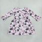 NEW RTS NO MOQ milk silk GLD1637 Baby Girls Ghosts Pumpkins Flowers Button Halloween Knee Length Dresses