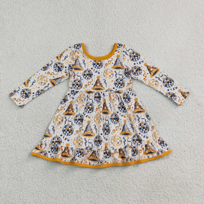 RTS NO MOQ Sibling milk silk Baby Kids New Year Pajamas Girls Twirl Dress And Minky Blanket