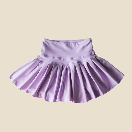3.28GLK0085 Light purple short skirt