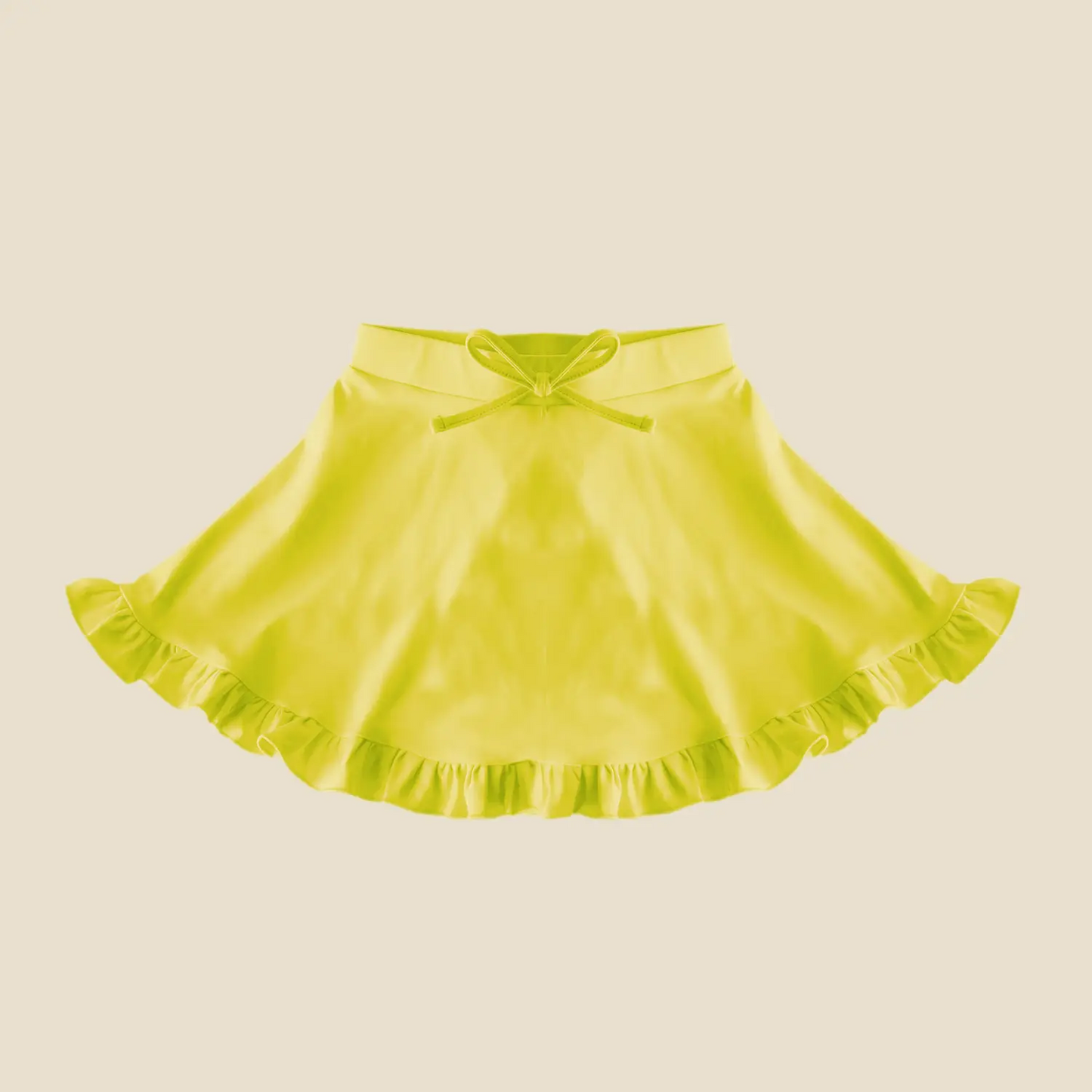 4.4GLK0090 Yellow Girls Yoga Skirt