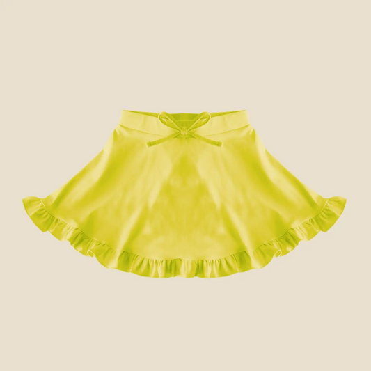 4.4GLK0090 Yellow Girls Yoga Skirt