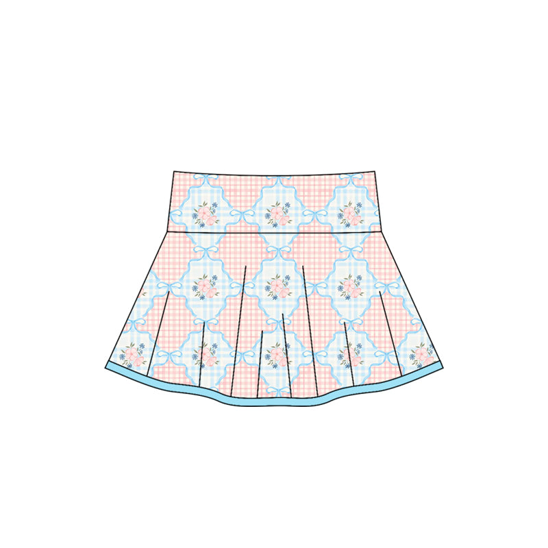 6.2GLK0101 Flower Plaid Culottes