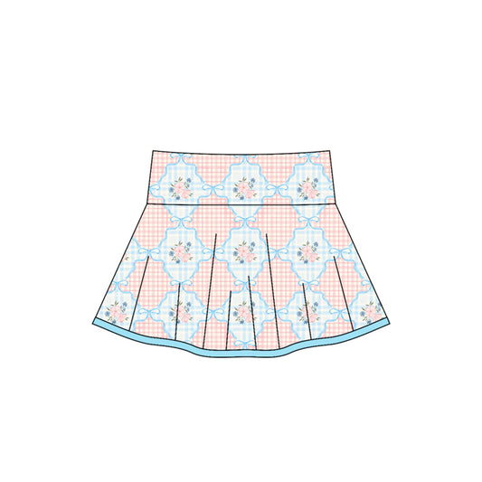 6.2GLK0101 Flower Plaid Culottes