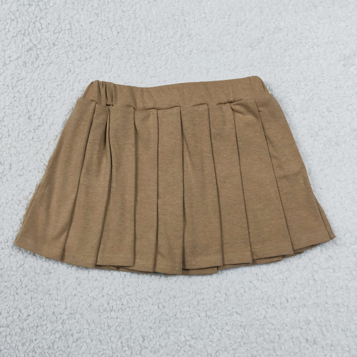 RTS NO MOQ milk silk GLK0107 Baby Girls Khaki Cotton Skirt Shorts Bottom