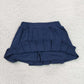 RTS NO MOQ milk silk GLK0108 Baby Girls Navy Cotton Skirt Shorts Bottom
