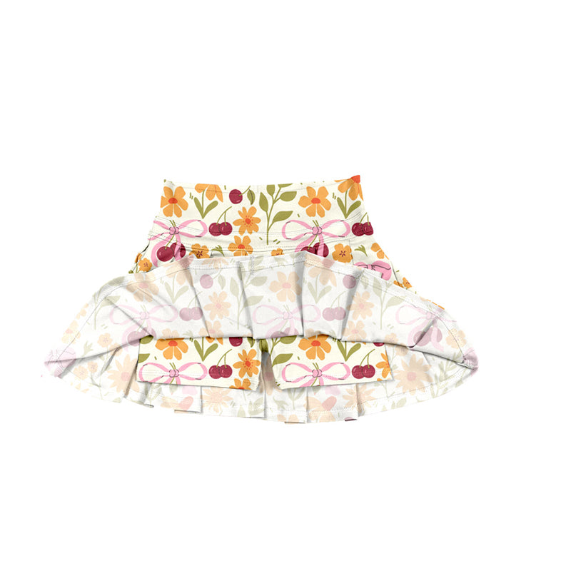6.20GLK0115 Cherry flower short yoga skirt
