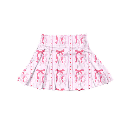 6.20GLK0117 elastic bow flower short yoga skirt