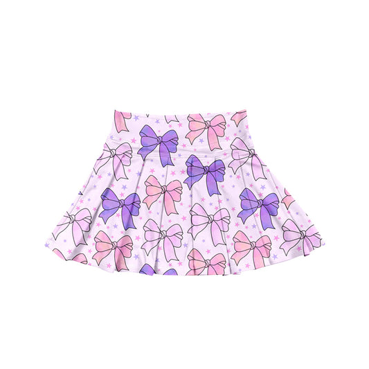 6.20GLK0119 Colorful bow star elastic short yoga skirt