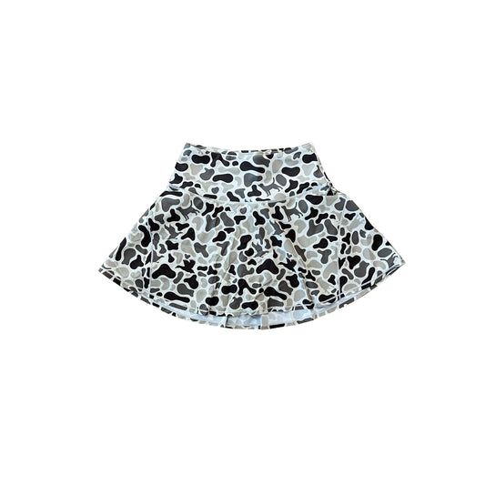 7.29GLK0127 Black leopard print yoga skirt