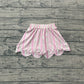 GLK0238Baby Girls Pink Bows Flowers Stripe Scallop Skirt Shorts Bottom Preorder
