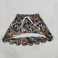 NEW RTS NO MOQ milk silk GLD1617（GT1688+GLK0300 ）Baby Girls Dark Brown Camo Long Sleeve Scallop Hem Top Skort Clothes Set