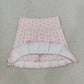 NEW RTS NO MOQ yoga GLK0305 Baby Girls Pink Bows Polka Dots Yoga Active Pleated Skirt Shorts Bottom