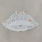 NEW RTS NO MOQ yoga fabric GLK0317 Baby Girls Colorful Pumpkin Print Bow Plaid Check Yoga Active Skort Bottoms