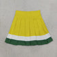 NEW RTS NO MOQ yoga GLK0319 Baby Girls Yellow Green White Yoga Active Pleated Skirt Short Bottoms