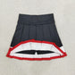 NEW RTS NO MOQ yoga GLK0320 Baby Girls Black Red Stripe Yoga Active Pleated Skirt Short Bottoms