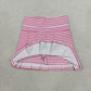NEW RTS NO MOQ yoga fabric GLK0335 Baby Girls Pink Stripe Yoga Active Pleated Skirt Shorts Bottom