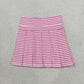 NEW RTS NO MOQ yoga fabric GLK0335 Baby Girls Pink Stripe Yoga Active Pleated Skirt Shorts Bottom