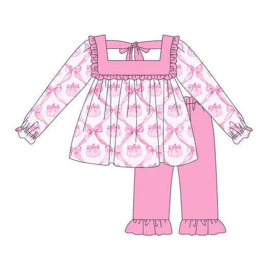 5.17GLP2351 Pink Bow Doll Collar Suit
