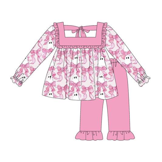 5.17GLP2362 Halloween pink doll collar long-sleeved suit