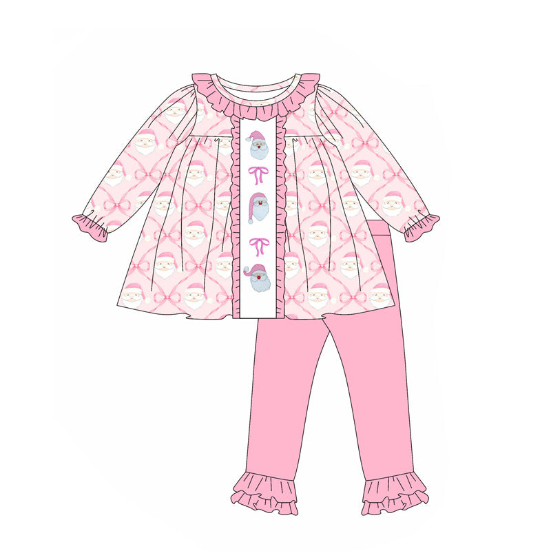 5.17GLP2364 Santa Claus pink long-sleeved suit