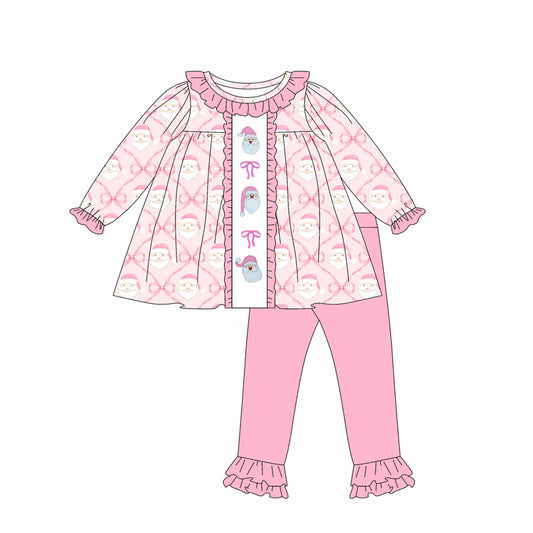 5.17GLP2364 Santa Claus pink long-sleeved suit