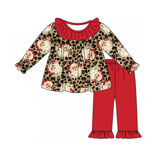 5.17GLP2369 Leopard print Santa Claus red suit