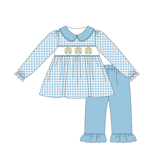 5.21GLP2386 Turkey Plaid Blue Suit