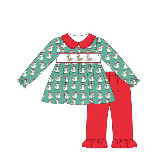 5.21GLP2390 Christmas Hat Duck Girl Set