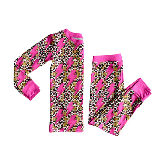 5.27GLP2393 Lightning Leopard Print Long Sleeve Suit