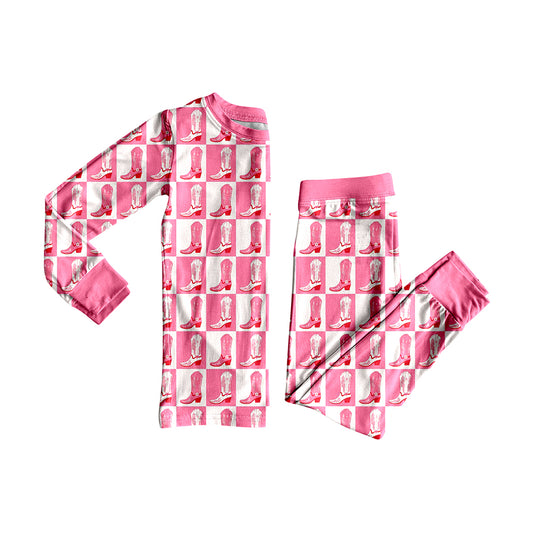 5.27GLP2394 Boots Pink Long Sleeve Suit