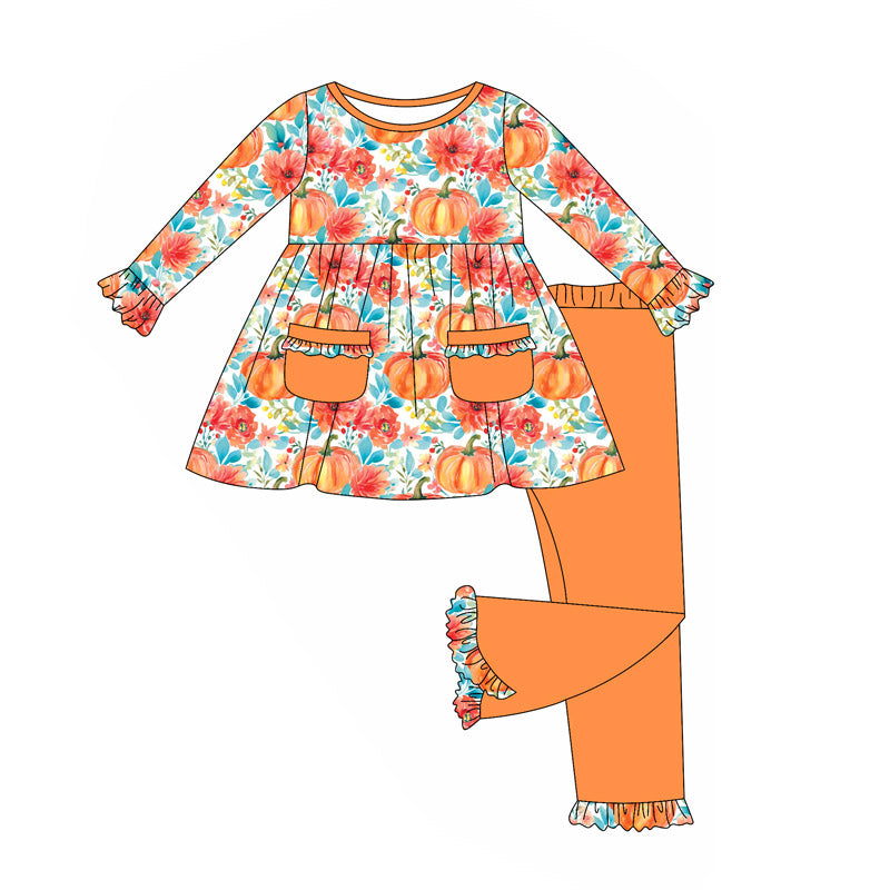 5.27GLP2399 Orange Pumpkin Long Sleeve Suit